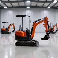 Livraison gratuite, mini-excavatrice de 1,2 tonne, moteur Kubota, excavatrice sur chenilles, petite excavatrice, CE EPA, directement de l'usine, garantie de 2 ans