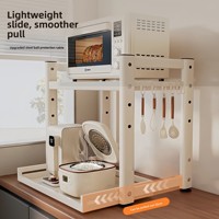 Étagère de rangement multifonctionnelle réglable en métal pour micro-ondes, style moderne et minimaliste, pour cuisine domestique, idéale pour le riz
