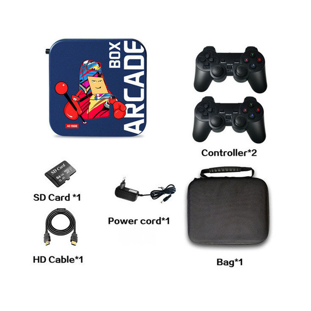 Arcade Box Game Box 4K Hd Game Console Mini Video for Ps1/Dc/N64 64Gb Classic Retro 33000+ Games