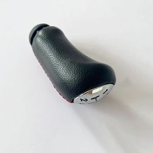 Chen Can Leather <b>Shift</b> <b>Knob</b> Black Red Stitching For Renault Cars Manual Transmission - Product Image 1
