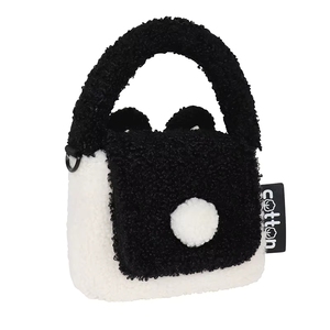 Bolso de Hombro de Felpa Sherpa con Diseño de Oso Adorable para Mujer, Bolso de Mano Casual Diario con Cremallera y Diseño de Dibujos Animados Sencillo y Moderno para Chicas - Product Image 5