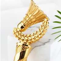 NEU Custom ized Sports Awards Kristall Badminton Trophy mit schwarzer Basis