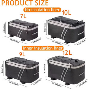 Alforja impermeable para ciclismo, portaequipajes con reflector ajustable, sillín trasero para bicicleta, bolsa de viaje para bicicleta con cubierta para lluvia - Product Image 4