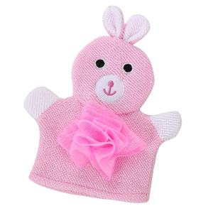 Cuerpo exfoliante ducha de bebé de dibujos animados animal Rana pato conejo baño guante con baño de flores - Product Image 5