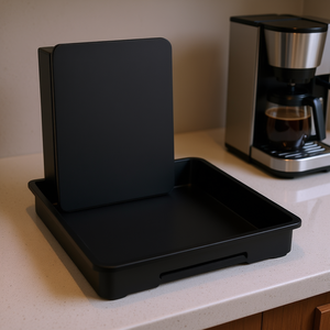 Bandeja deslizante negra de 14 x 9.5 pulgadas para cafetera, deslizador para electrodomésticos de cocina - Product Image 2