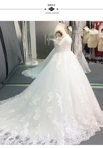Nuevo Vestido de Novia de Encaje Estilo Princesa, Talla Grande, con Cordones, Hombros Descubiertos, Vestido de Novia Largo - Product Image 5