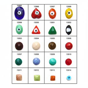 Magnifiques perles de cristal et de verre colorées faites à la main avec des accessoires de fabrication de bijoux personnalisés de conception artistique Black Eye Spot - Product Image 1