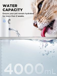 Elecpet 3L 101oz Automatic Plastic Cat Water Fountain with Filter 2025 New Design USB Rechargeable LED <b>Light</b> - Product Image 3