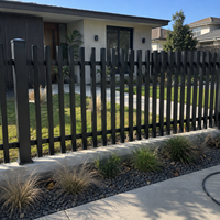 Système complet de portail coulissant et de portail piétonnier en aluminium sur mesure pour villa, jardin, livraison directe d'usine