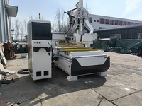 Routeur CNC ATC 1328 avec lame de scie, machine de nesting pour le bois, pour la découpe et la gravure de panneaux de meubles et de portes d'armoires, machine à travailler le bois