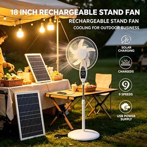 Ventilateur solaire Color Box, deux ventilateurs solaires avec panneau et batterie - Product Image 1