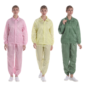 Bộ quần áo sạch không bụi, chống tĩnh điện, kiểu dáng áo khoác có cổ, dành cho nhân viên nhà máy, phòng thí nghiệm, bảo hộ lao động - Product Image 6