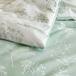 Ensemble <span class=keywords><strong>de</strong></span> literie 3 pièces au design floral charmant, couette réversible douce pour <span class=keywords><strong>lit</strong></span> queen, linge <span class=keywords><strong>de</strong></span> <span class=keywords><strong>lit</strong></span> complet <span class=keywords><strong>avec</strong></span> deux taies d'oreiller - Product Image 4