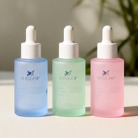 Flacons compte-gouttes en verre personnalisés blancs de 30 ml, 40 ml, 50 ml pour lotion, huile, sérum, crème cosmétique pour les yeux, avec boîte d'emballage