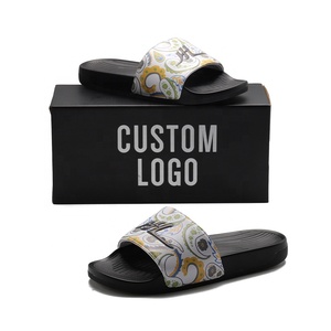 Xsheng <span class=keywords><strong>Nice</strong></span> Custom Slide Sandals Zapatillas ligeras Bordado en relieve Logo Suede Build-Your-Own Premium Slide Sandals - Product Image 3