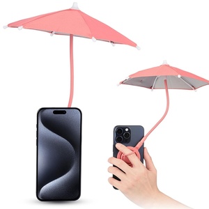 Strong Magnetic Phone <b>Umbrella</b> Magnetic, Multi-Angle Adjustable Phone Sun Shield with Cooling Design for Beach/Pool/Backyard Use - Product Image 1