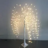 Árvore de led artificial para decoração, novo design, para áreas externas, parque de natal, decoração, material de fibra ótica, luzes de árvore de salgueiro