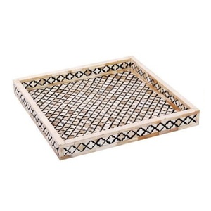 Incrustation d'os Vente de fournitures faites à la main pour restaurants et hôtels Plateaux de service en incrustation d'os du fabricant indien - Product Image 2