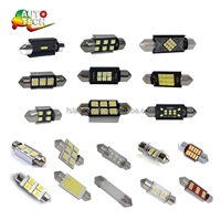 Ampoules LED Festoon Super Lumineuses DC12V/24V pour Voiture, 2835 5630SMD 31/36/39/41mm 1W 1.8W SV8.5, Éclairage Intérieur de Dôme