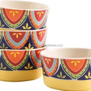 Popular Style Wholesale Fine Porcelain Stoneware Printed Design Cheap Custom Ceramic Sugar Decorative Bowls