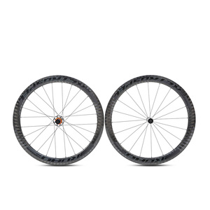 Roues de bicyclette de route en carbone <span class=keywords><strong>700c</strong></span> avec corps en carbone personnalisé, 50MM 60MM, 12K - Product Image 3