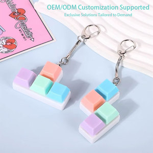 Jincan Vente en gros Porte-clés créatif à 4 touches Pendentif mécanique Clavier Décompression Soulagement de l'anxiété Jouets pour enfants TDAH - Product Image 1