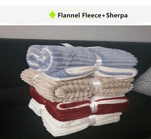Soft And Warm 100% Polyester Plain Vegan Custom Woven Blanket - Product Image 4