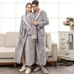 OEM/ODM-Albornoz De franela Unisex para parejas, ropa De Dormir, <span class=keywords><strong>bata</strong></span> De noche para Dormir - Product Image 6