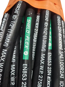 SAE 100 R12สี่ชั้นลวดเหล็กม้วนท่อยางสำหรับแรง<span class=keywords><strong>ดัน</strong></span><span class=keywords><strong>สูง</strong></span>ไฮดรอลิกส่งมอบน้ำมันวิศวกรรมเครื่องจักร - Product Image 5