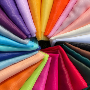 Colores personalizados ligero DIY artesanía cristal brillante transparente liso arrugado teñido costura organza <span class=keywords><strong>tela</strong></span> <span class=keywords><strong>por</strong></span> Metro de yarda - Product Image 3