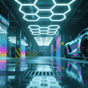 1pcs-8pcs RGB tổ ong dẫn ánh sáng Ống trần chiếu sáng hình lục giác dẫn đèn xách tay cho tự động xe cơ thể văn phòng & vườn hội thảo sử dụng - Product Image 6