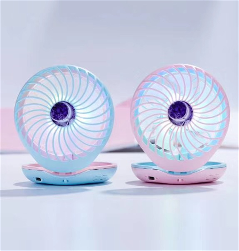 Оптовая продажа, новинка 2023, популярный портативный мини-вентилятор с перезаряжаемой батареей Micro USB и зеркалом для макияжа