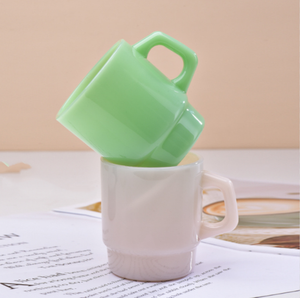 Tasse en verre <span class=keywords><strong>de</strong></span> jade <span class=keywords><strong>de</strong></span> lait créatif Tasse à eau colorée en verre <span class=keywords><strong>de</strong></span> ménage <span class=keywords><strong>de</strong></span> haute qualité avec poignée Tasse à jus <span class=keywords><strong>de</strong></span> café rétro simple - Product Image 5