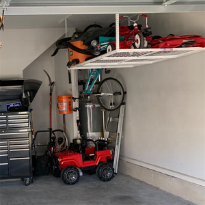Étagère murale de rangement au <span class=keywords><strong>plafond</strong></span>, en acier inoxydable, système de Rack industriel, pour montage au <span class=keywords><strong>plafond</strong></span>, <span class=keywords><strong>Garage</strong></span> - Product Image 1