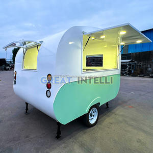 Top Fashion Vintage Annexe Chariot Plein Remorquage Cuisine Caravane Équipement avec Four À Pizza pour Snack Food & Chips Street Food Trailer - Product Image 5