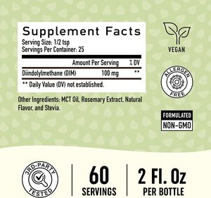 Complément alimentaire naturel <span class=keywords><strong>DIM</strong></span> en gouttes liquides pour l'équilibre de l'œstrogène, compléments pour la ménopause pour les femmes - Product Image 3