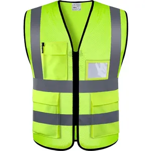 Gilet de sécurité réfléchissant haute visibilité jaune Orange gilet de sécurité réfléchissant garde gilet de sécurité Construction