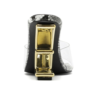 Women's Custom Wedge Heels Transparent Non-slip Unique Design Comfortable High Heel Slippers Mixed Color Pattern - Product Image 5