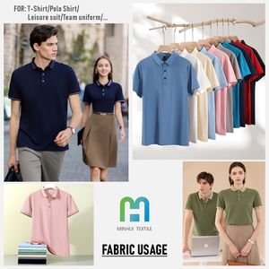 Venta caliente Piqué poliéster tejido de punto transpirable Material de secado rápido para deportes Polo camisa fabricante de ropa - Product Image 3