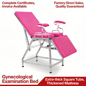 Lettino Ginecologico in Acciaio Inossidabile Rinforzato, Letto Multifunzionale per Parto Privato, Poltrona Ginecologica per Ambulatorio - Product Image 1