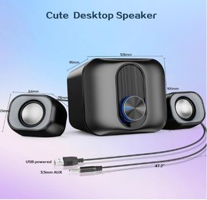 Juego Multimedia De Ordenador Altavoces Estéreo Subwoofer Ordenador De Escritorio Audio 2.1 Con cavo per PC Portatil Altavoz - Product Image 5