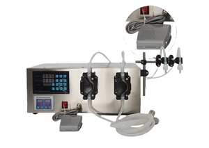 Máquina de Llenado de Líquidos Semiautomática, Máquina de Llenado de Bebidas con Doble Boquilla y Bomba Peristáltica, Portátil, Eléctrica, con Pantalla - Product Image 5