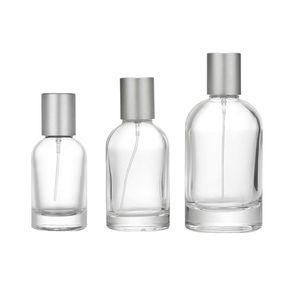 Bouteilles de parfum à étiquette personnalisée Offre Spéciale <span class=keywords><strong>Labo</strong></span> rondes de 30ml 50ml 100 ml vaporisateur de parfum en verre unique avec couvercle en argent - Product Image 1