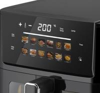 Friteuse à air intelligente de 7 L avec fenêtre visible, 12 fonctions, grandes friteuses à air pour la cuisine et la maison