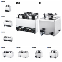 Heavybao Bain-marie électrique de table à 4 bacs en acier inoxydable 304 haute efficacité pour la restauration et les buffets