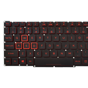<span class=keywords><strong>Clavier</strong></span> AN515-54 pour Acer <span class=keywords><strong>Nitro</strong></span> <span class=keywords><strong>5</strong></span> AN515-54 Noir avec rétroéclairage rouge <span class=keywords><strong>Clavier</strong></span> d'ordinateur portable de jeu américain - Product Image 4