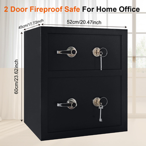 Caja Fuerte <span class=keywords><strong>de</strong></span> Seguridad <span class=keywords><strong>de</strong></span> Doble Puerta con Certificación CE, 100 kg, Negra, Resistente, con Tamaño Personalizado Disponible, Venta Directa <span class=keywords><strong>de</strong></span> Fábrica - Product Image 2