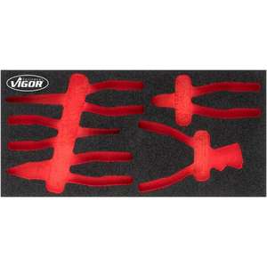 VIGOR - V5015-L Insert mousse souple pour V5015 (vide)-EAN 4047728050142 ROLLING WORKSHOPS VIDE PLATEAUX - Product Image 1