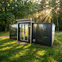 Maison conteneur en acier pliable à double aile, modulaire et extensible, pour économie de fret et d'espace, 20ft/40ft