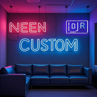 Enseigne au néon LED personnalisée avec texte sur mesure, impression 3D UV, étanche pour extérieur, thème Astronaute Game Time, enseigne au néon véritable personnalisée